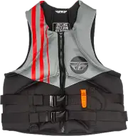 Fly Racing Mens Neoprene Floatation Vest Life Jacket Black/Grey/Red Sm