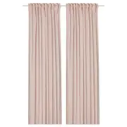 SILVERLÖNN sheer curtains, 1 pair, pink/with heading tape, 145x250 cm