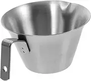 JEWEDECO Metal Measuring Cups Espresso Small Milk Scoop Stainless Steel Portable for Home
