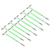 50Pcs 3.3" Fishing Lure Line Wire Leader Trace Luminous Tube Fishing Rigs Green