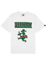 Ice Cream Served Up Printed Cotton T-shirt - White M