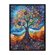 Dot Tree Framed Print Fine Art Poster Print