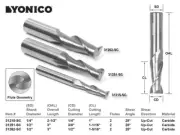 Up cut 3 Bit Solid Carbide CNC Router Bit Set - 1/2" Shank - Yonico 14320