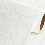 Livelynine White Textured Wallpaper Stick and Peel Modern 15.8x394 Self Adhesive Contact Paper for Walls Ceiling Bedroom Bathroom Waterproof Prepasted Texture Wall Paper Off White Cream Accent Vinyl