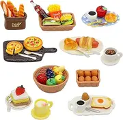 Idota Miniature Dollhouse Food Accessories, 50 Pieces, Realistic, Vibrant, Multi-Coloured, Resin, 1:12 Scale, Kitchen/Dining Theme