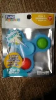 NEW 2021~POP! Fidget Fun Pop Spinner~Blue~2 in 1 Pop & Spin! Calms Anxiety~3+