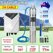 3” DC Screw Solar Bore Pump Submersible Deep Well 36V 210W with MPPT Controller