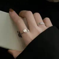 在飛比找樂天市場購物網優惠-Z小姐 招財貓戒指女設計小眾純銀戒指女時尚個性戒指2022年