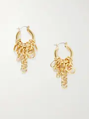 [Laura Lombardi] Laura Lombardi - Sabbia Gold-plated Hoop Earrings - One size One size Gold