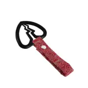 Car Accs JDM Broken Heart TSURIKAWA Black Ring Red Clouds Nylon Handle Strap X1