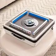 Automatic Mahjong Table, Portable Mini Mahjong Machine, Foldable Mahjong Table, Chinese Mahjong Set with Shuffler, No Assembly Needed, Travel Sized, Auto Shuffling, for Indoor & Outdoor
