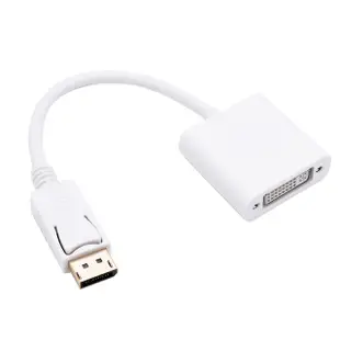 DisplayPort(公)轉DVI24+5(母)轉接線DP to DVI 15cm(DV-32)-白色