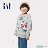 在飛比找蝦皮商城優惠-Gap 男幼童裝 Gap x 佩佩豬聯名 Logo印花刷毛帽