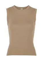 Flore Flore Esme Cotton Tank - Sand - S (UK8-10 / S) S (UK8-10 / S)