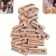 Super Naughty Block Tower Game Valentine Date Night Stacking Blocks 48pcs As shown