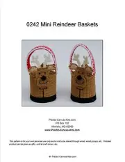 Mini Reindeer Baskets-Christmas-Plastic Canvas Pattern or Kit