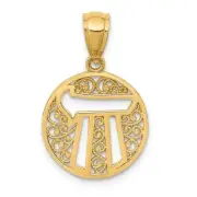 14k Filigree Circle Chai Pendant Bracelet Necklace