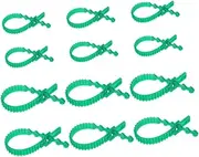 MERRYHAPY Adjustable Wooden Pile Support Straps 12 Pack Plant Tie Straps Soft Flexible for Garden Plant Support Bands Reusable