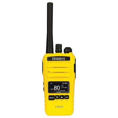Uniden UH755-Y 5 watt Splashproof Handheld UHF CB Radio Yellow 80CH