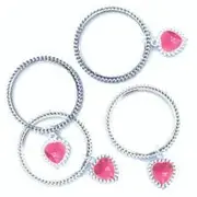 Favour Heart Charm Bracelet 4pcs