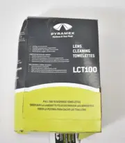 Pyramex Lens Cleaning Towelettes Dispenser LCT100 Anti Fog/Static 100 Pack