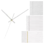 Clock Hands, 12 Set Clock Hands Kits Clock Mechanism Movement Aluminum,White,A07