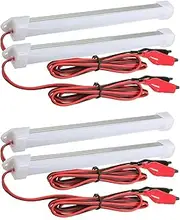 Mellisso 10X 12V Car LED SMD Interior Light Bar Tube Strip Lamp Van Boat Caravan Motorhome Cold White