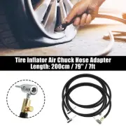 2pcs 79" Lock Air Chuck Hose for Standard Tire Valve Thread with Air Release