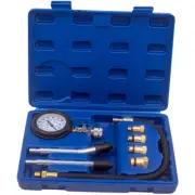 Engine Cylinder Compression Pressure Tester Gauge Test Adaptor Pipes Tool Kit