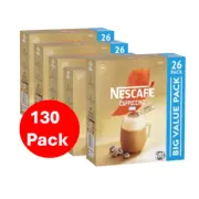 Nescafe Cappuccino Skim Coffee Sachets 130 Pack