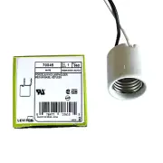 5 Leviton 70045 Porcelain Keyless Lampholder Socket 4KV Pulse Rated Medium Base