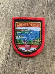 MONTECARLO ( MÓNACO) souvenir patch ecusson woven badge SCUTELLIPHILY