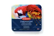 48pc Derwent Chromaflow Professional Quality Artist Colouring Pencil Set Tin