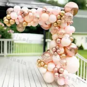 Balloon Garland Arch Kit Foil Metal Rose Gold Confetti Balloon Wedding Decor