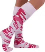Rejuva Camo 15-20 mmHg Knee High Compression Sock's - Pink Camo Medium