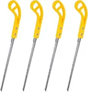 AIMALL 4PCS Hand Pruning Saw Set, 13 Inch Straight Blade with Plastic Handle, Double-Edge Tooth for Efficient Cutting