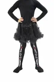 Smiffys 48159 Day of The Dead Child Tights SmallMedium