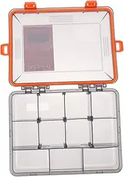 Mikinona 1Pc Portable Fishing Tackle Storage Box Multi Functional Organizer for Hooks Lures Accessories Compact Durable Design for Use Transparent
