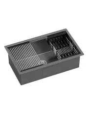 [Cefito] Handmade Stainless Steel Sink 70X45cm in Black