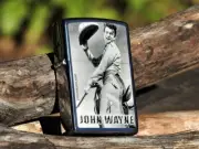 Zippo Lighter - John Wayne Collection - The Duke - Chaps - In The Saddle