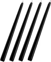 Cabilock 4pcs Tall Black Candles Black Candle Sticks Long Stick Candles Long Taper Candles Long Dinner Candles Taper Candlesticks Smokeless Candles Candle Holders Tapered Candles Paraffin
