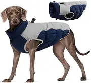 Dog Clothes Dog Winter Coat Waterproof Warm Dog Coat with Harness Reflective Zip up Dog Jacket Cold Weather Cozy Lined Puppy Coat for Medium Large Dogs 4XL