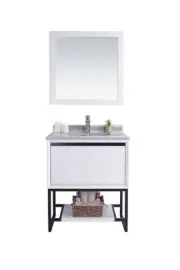 Miseno MV-30-313SMR Alto 30" - White / White Stripes