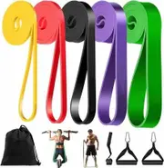 Resistance Bands,5 Pack Sports Elastic Band,Assist Straps For Pull Ups,Resistance Bands For Exercise,Elastic Bands For Exercise At Home Or Gym