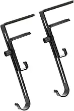BESTYASH 2pcs Adjustable Metal Christmas Garland Hangers Space-Saving Fireplace Stocking Holders Heavy-Duty Hooks for Holiday Decorations Easy Installation for Home Shelf