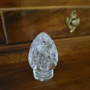 3” German Crystal Pressed Glass Easter Egg On Pedestal Bleikristall 24%