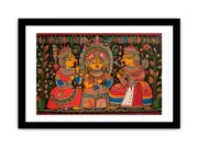 Madhubani Art Framed print Of King Art Framed print