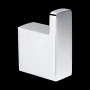 Bathroom Square Stylish Wall Mounted Single Robe Hook Brass Chrome