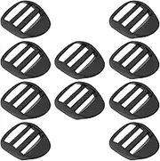 SG Store 10Pcs 1 Inch 25MM Plastic Ladder Slider Adjustable Lock Buckles Tri-glide Slide Clips for Backpack Strap Belt Replacement and Outdoor Gear Repair
