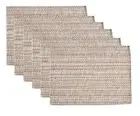 Placemats for Dining Table 100% Cotton Placemats 14''x20'' Set of 6 Egg Shell